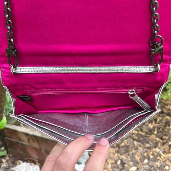 Coach Y2K Signature Optic Shimmer Raspberry Satin Luxor Eve Vintage Shoulder Bag - Picture 8 of 10